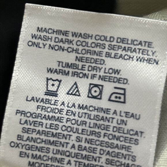 Lands' End Corduroy Cropped Wide‎ Leg Stretch Capri Pants-Dark Navy Blue-Size 12 - Picture 9 of 10